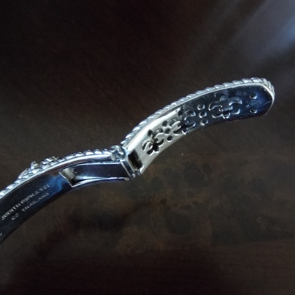 Judith Ripka Cuff Bracelet 925 Silver Heart Zirco - Picture 7 of 7